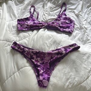 Blackbough Purple Floral Bikini Set